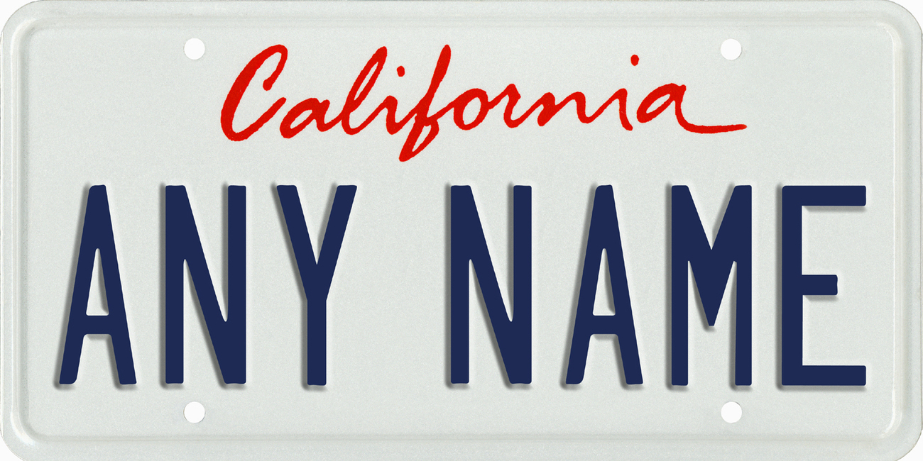 Custom Personalized California golf cart, mobility scooter license plate