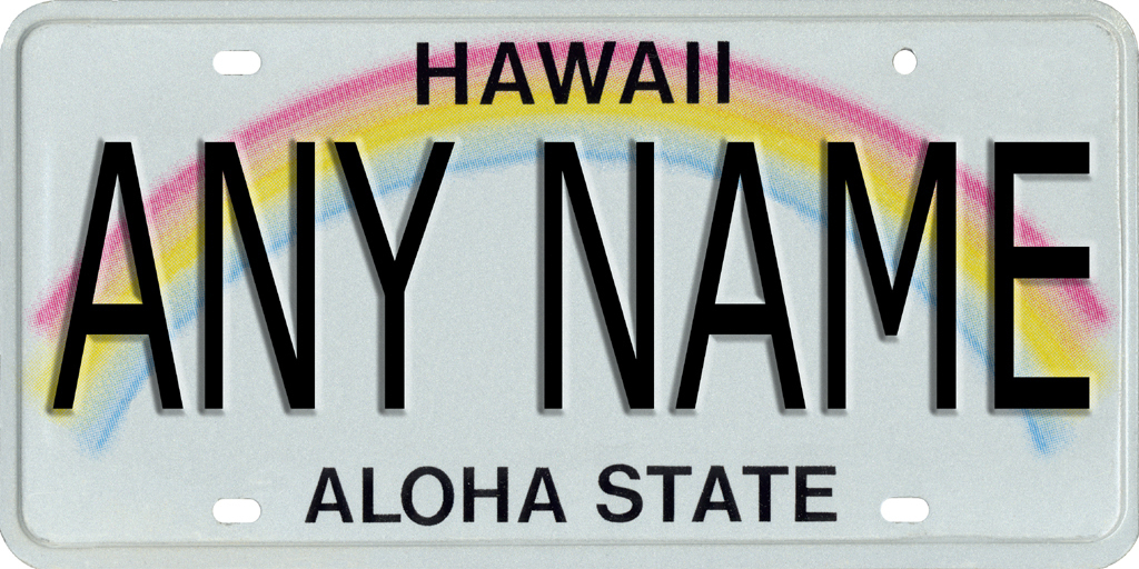 Custom Personalized Hawaii golf cart, mobility scooter, go cart license plate
