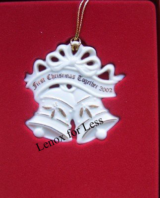 Primary image for Lenox 2002 Our First Christmas Together Ornament NEW (Retired) 