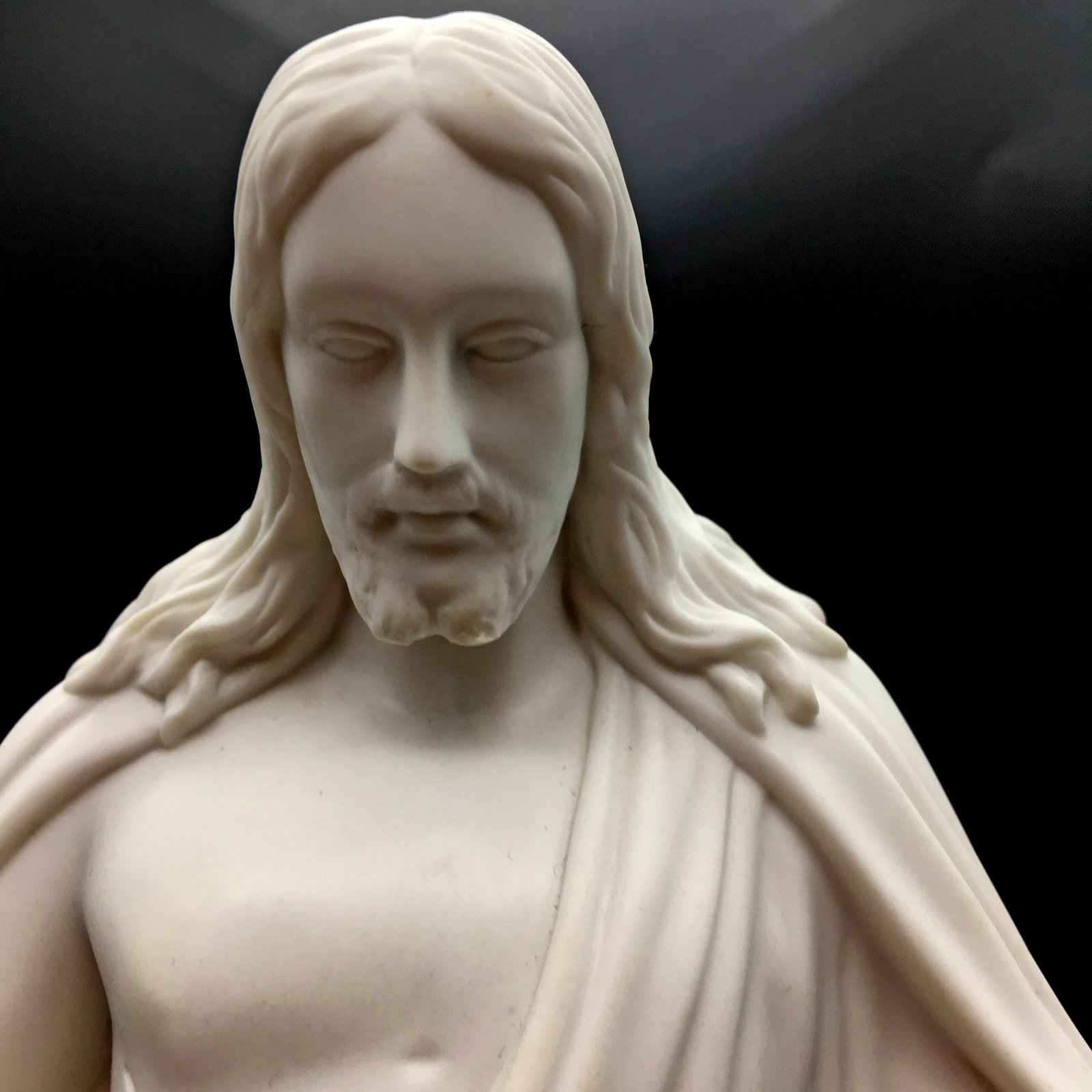 White Cultured Marble Statue Christus Jesus Figurine Statue 10" White
