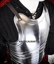 NauticalMart Medieval Steel Cuirass Breast Plate Body Armor Silver One Size