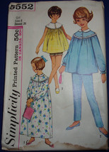 Simplicity Child’s & Girls Nightgown Or Pajamas Size 8 #5552 - $4.99