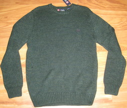 NEW CHAPS KNIT SWEATER COTTON GREEN 100% COTTON SMALL SM S NWT $69.50 KNITTED - $28.04