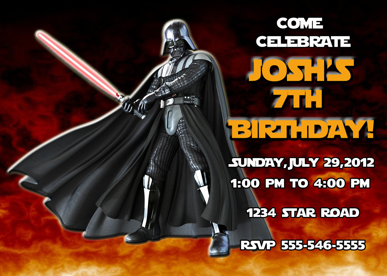 Personalized Star Wars Darth Vader Birthday And 37 Similar Items
