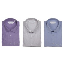 NWT Calvin Klein CK Men Shirt 100% Cotton Regular Fit Long Sleeve Pointed Collar - $34.99