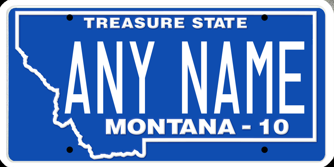 Custom Personalized Montana golf cart, mobility scooter, go cart license plate