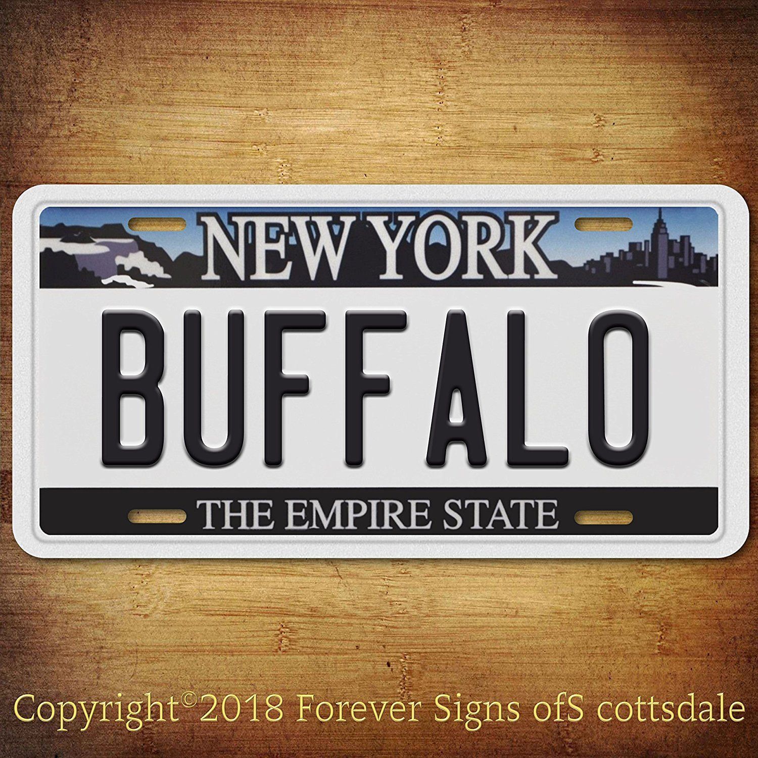 Buffalo City/College New York Aluminum Vanity License Plate License