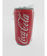 Coca-Cola Can Christmas Ornament Blow Mold Frosted Look - $6.93