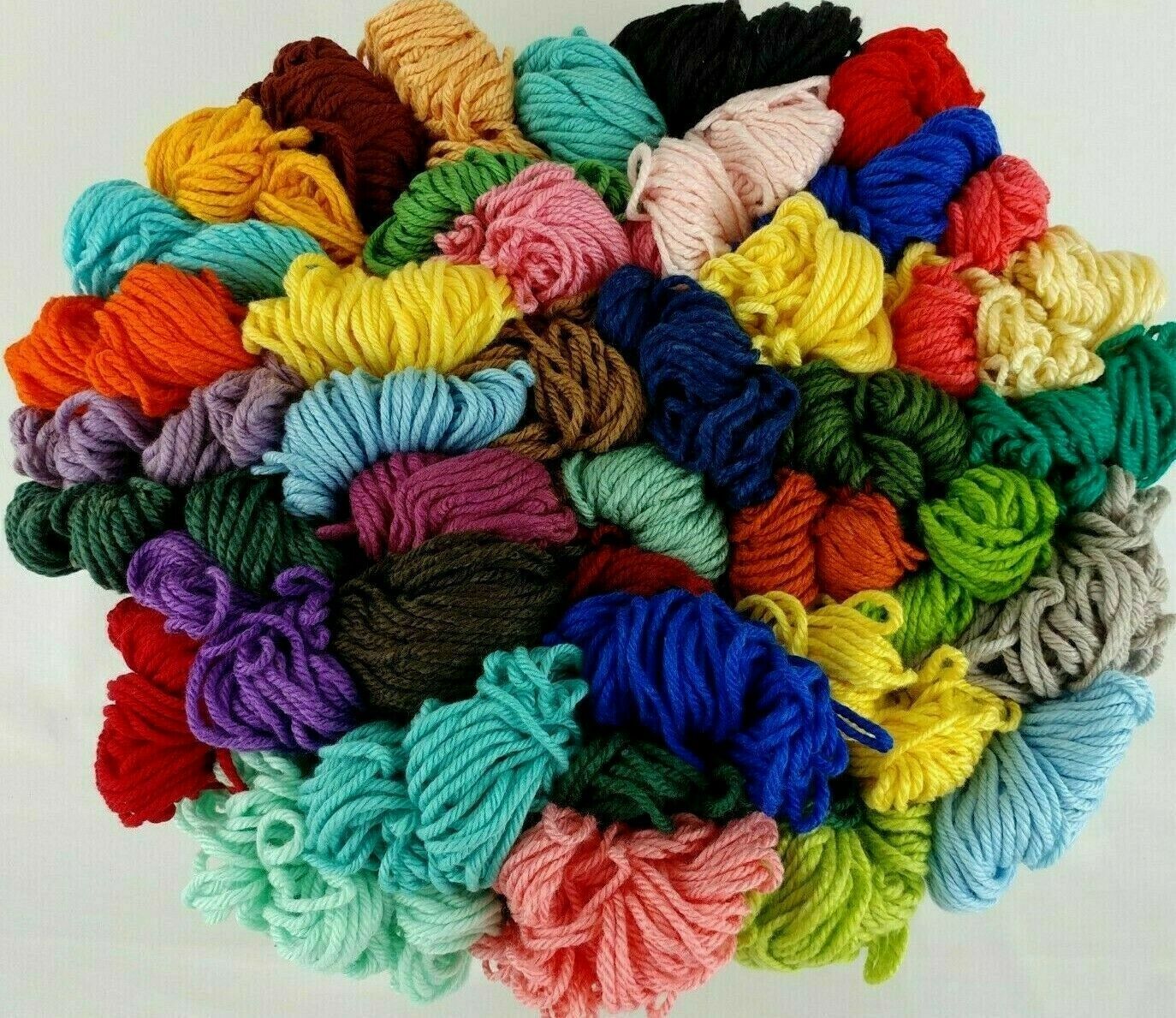 Aunt Lydias Heavy Rug Yarn 55 COLORS 70180 YD Skeins Rayon Cotton Vtg