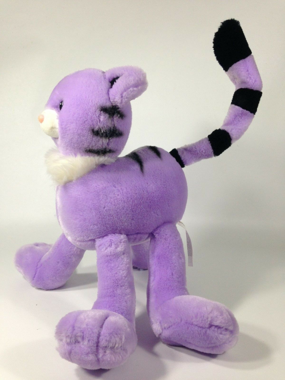 Animal Alley Kitty Cat Plush RARE Toys R Us Purple Black Posable Lovey