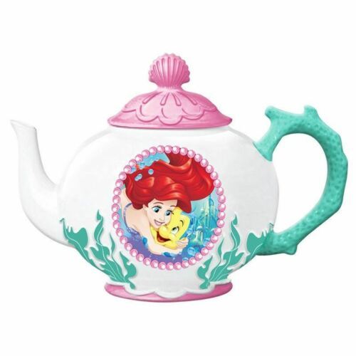 Primary image for Walt Disney's The Little Mermaid Ariel and Flounder 48 oz Ceramic Teapot BOXED