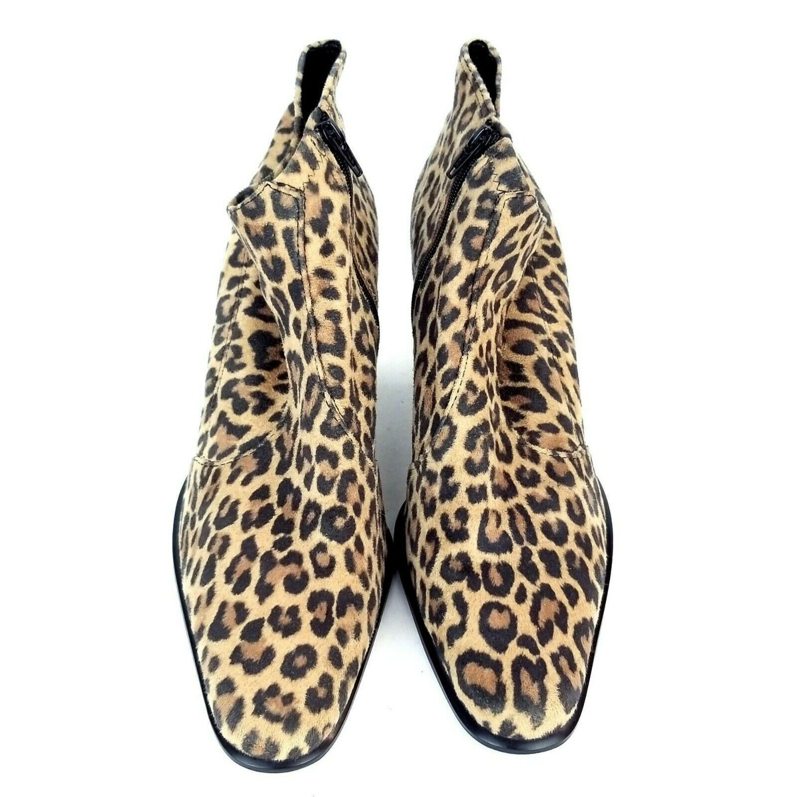 franco sarto leopard ankle boots