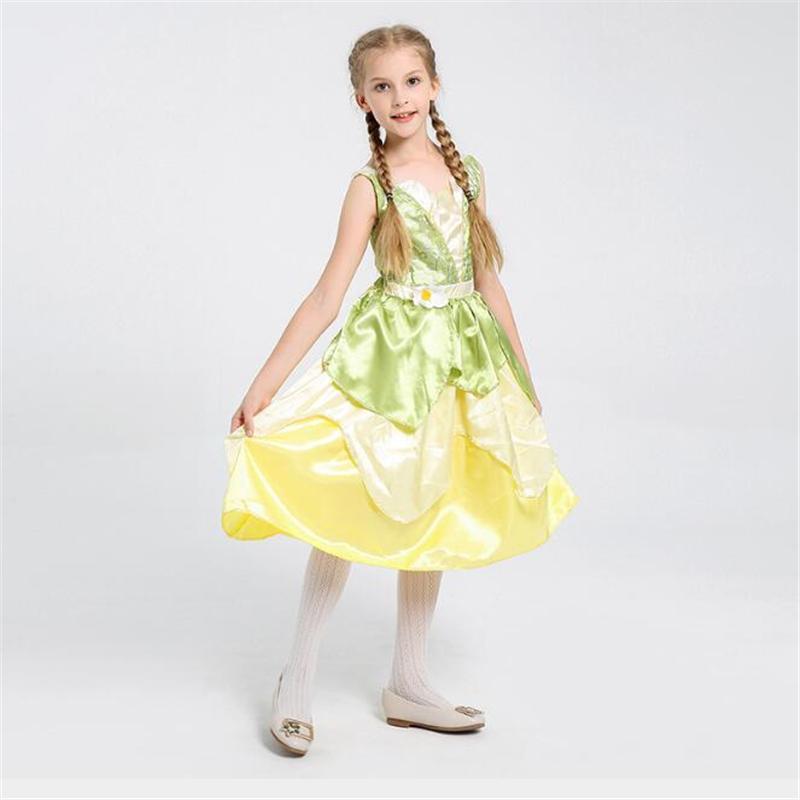 Fancy Girls Elf Princess Costume Halloween Kids Cosplay Dress Unisex