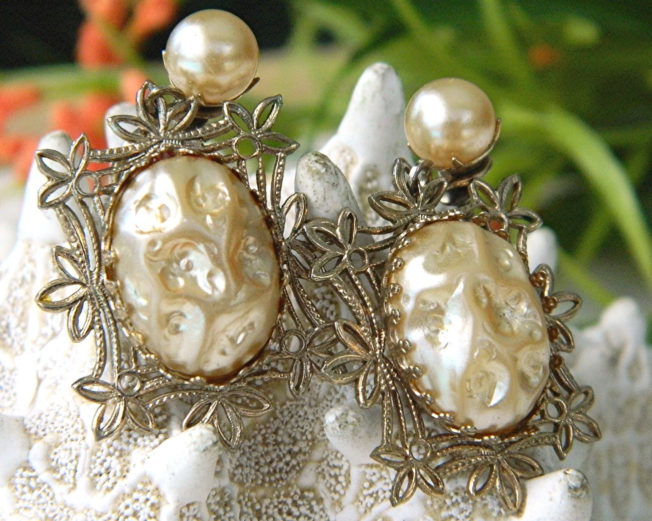 faux baroque pearl earrings