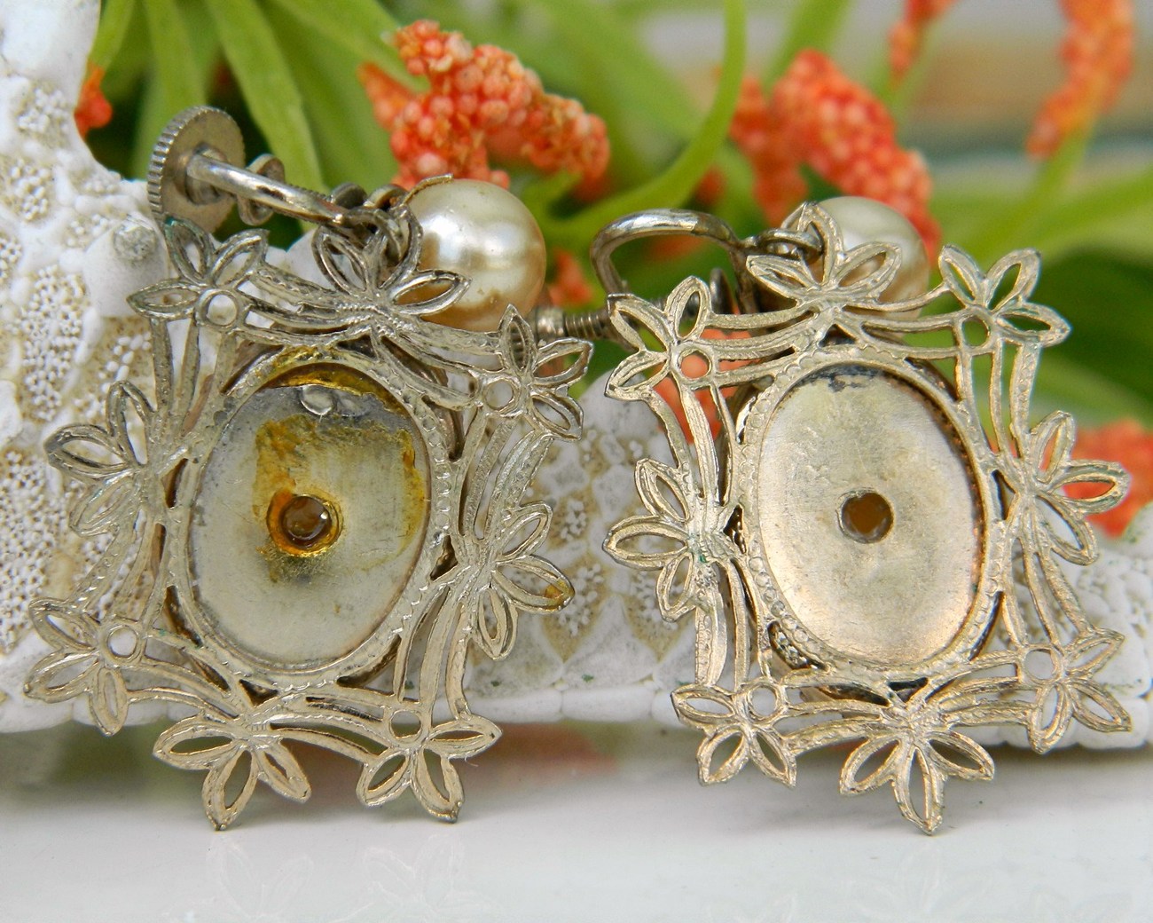 faux baroque pearl earrings