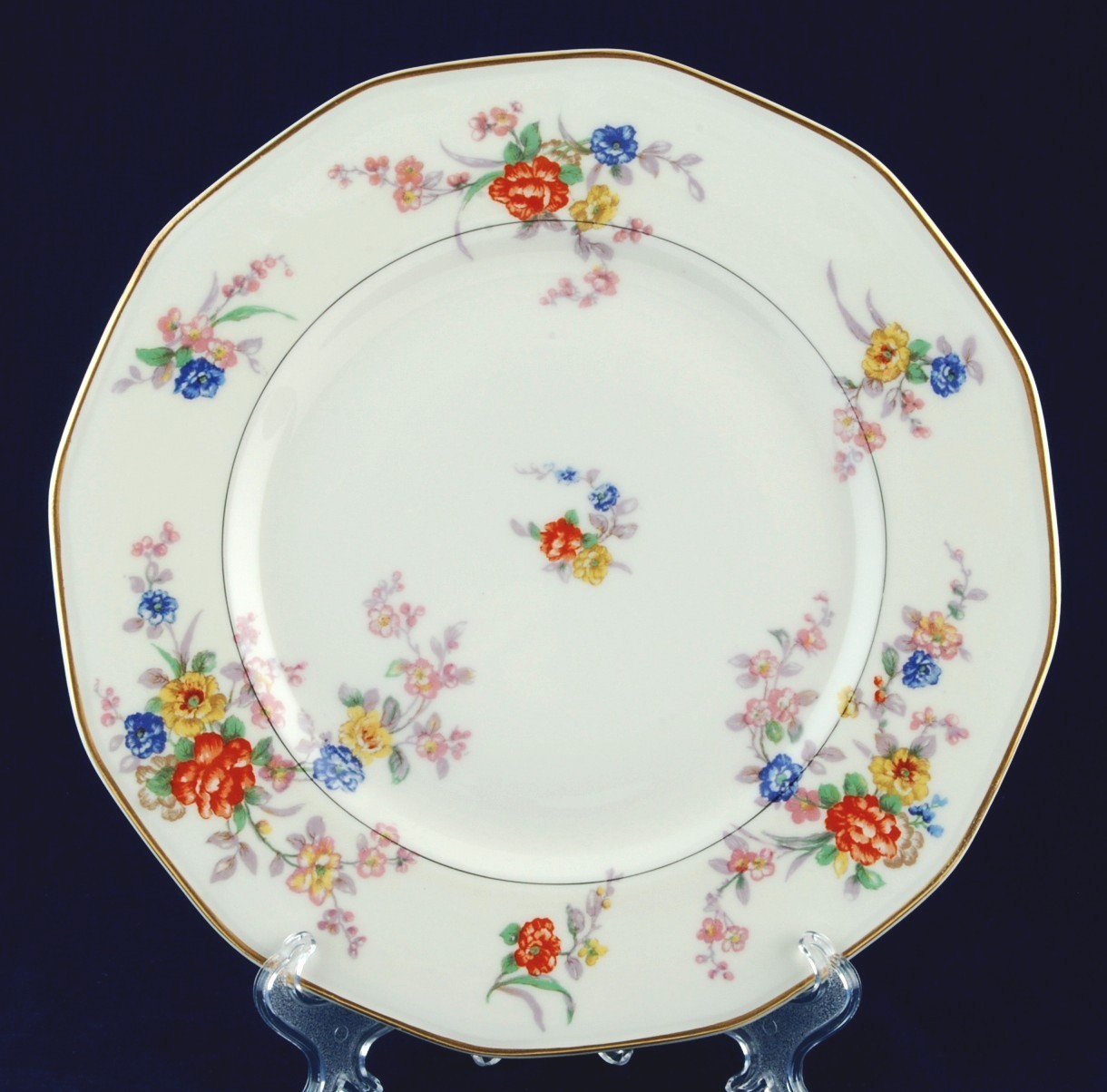 Theodore Haviland Jewel Dinner Plate White w Floral Limoges France ...