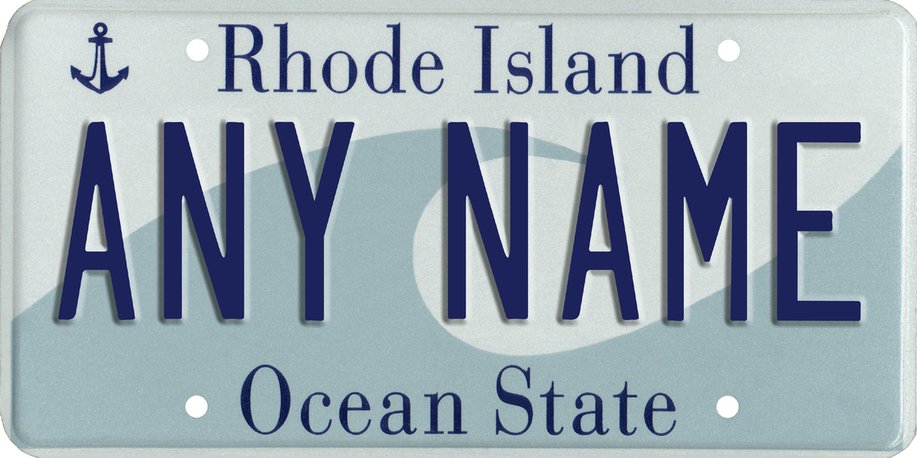 Custom Personalized Rhode Island golf cart, mobility scooter license plate