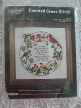 SEALED Janlynn CIRCLE OF SONGBIRDS Cross Stitch KIT #54-18 - 14&quot; x 14&quot; - $12.00