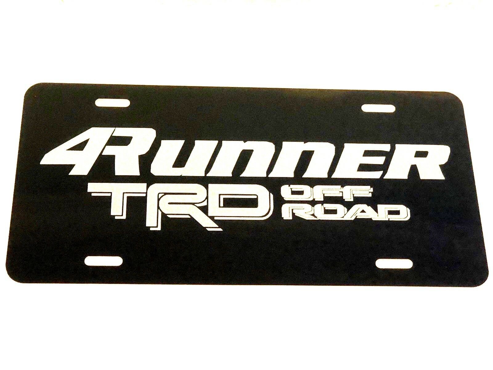 DEEP Engraved Toyota 4Runner TRD Car Tag Diamond Etched Aluminum License Plate