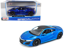 2018 Acura NSX Blue with Black Top 1/24 Diecast Model Car by Maisto - $32.26