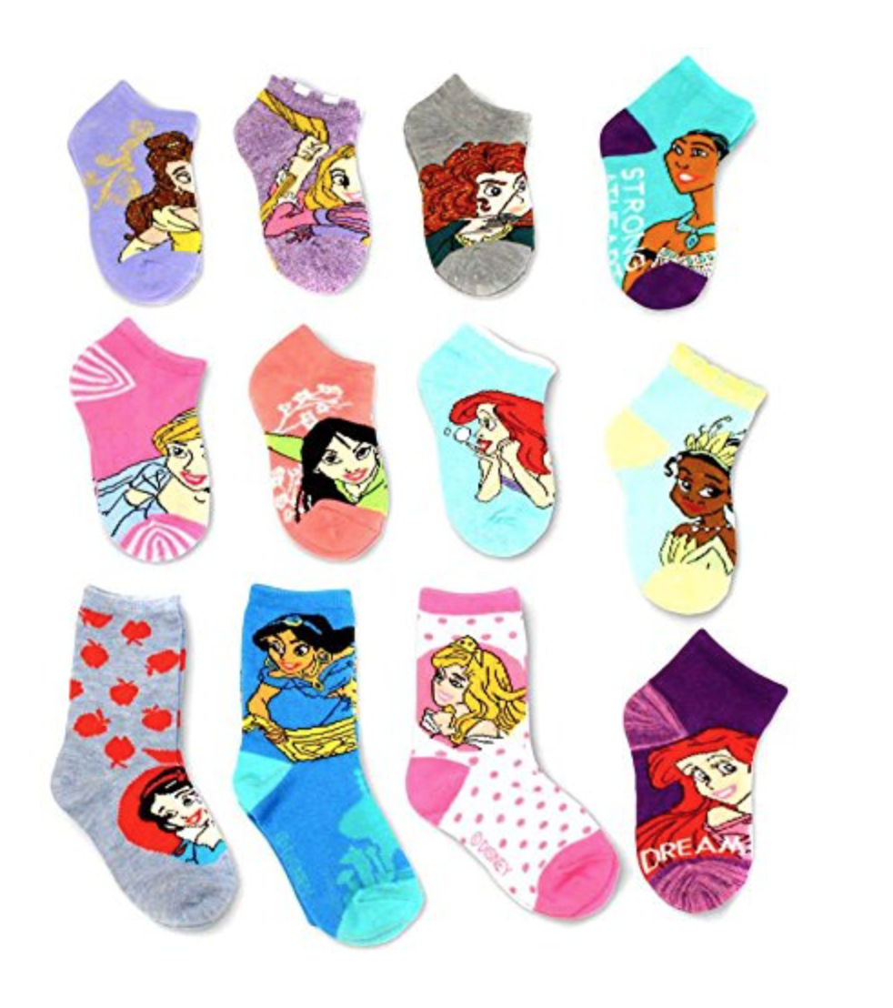 12 Days of Socks Girls Disney Princess Advent Calendar Casual Socks