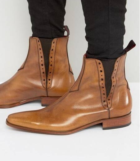NEW Handmade Men Tan color Chelsea boots, Men ankle boots, Mens leather boots