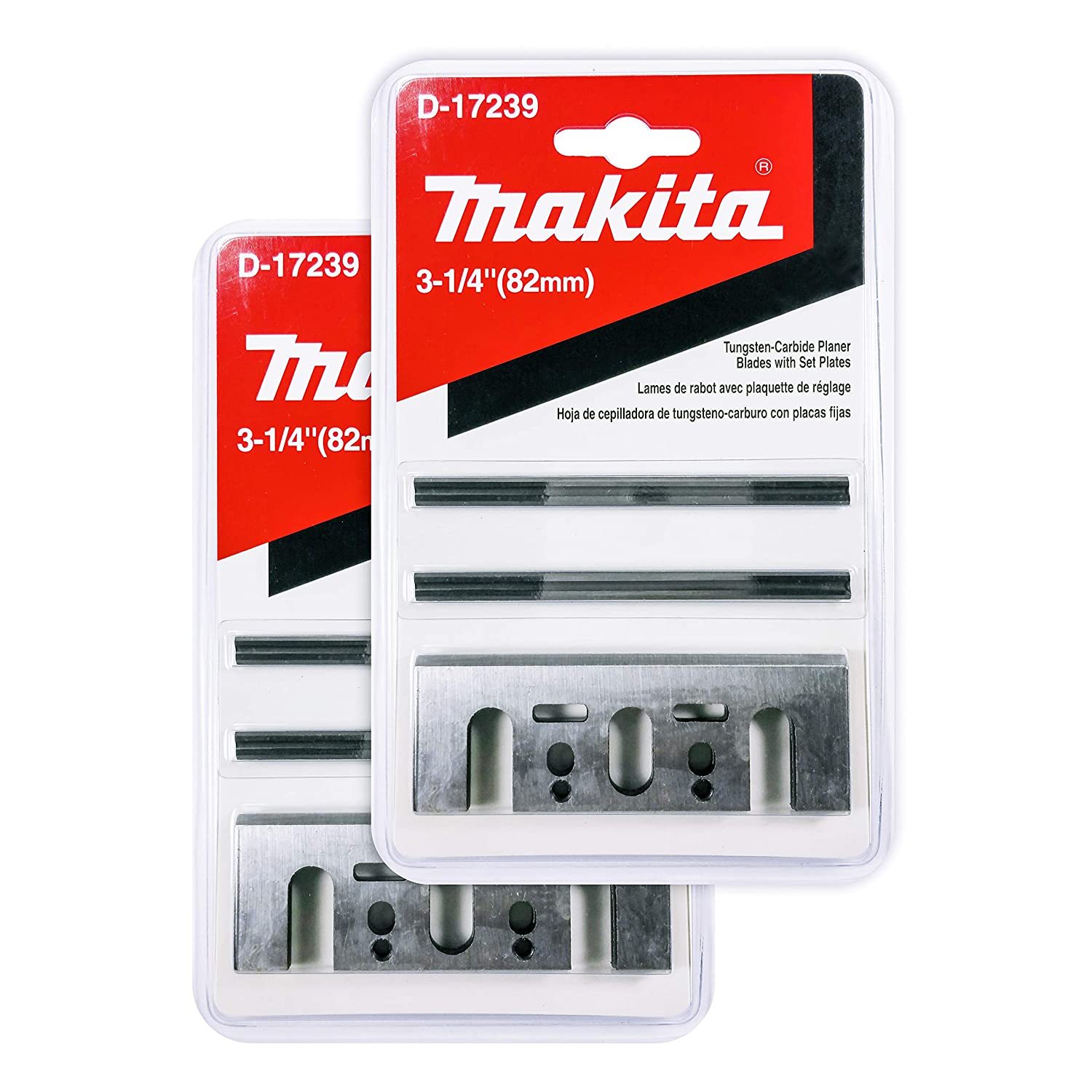 Makita Pack Pc Planer Blade Double Edge Set For Planers Cutting For Hard Wood 3-1 4" Tungsten Carbide 2-Piece Blade - 1