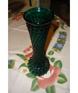 Vintage Depression Glass Green Vase - $8.00