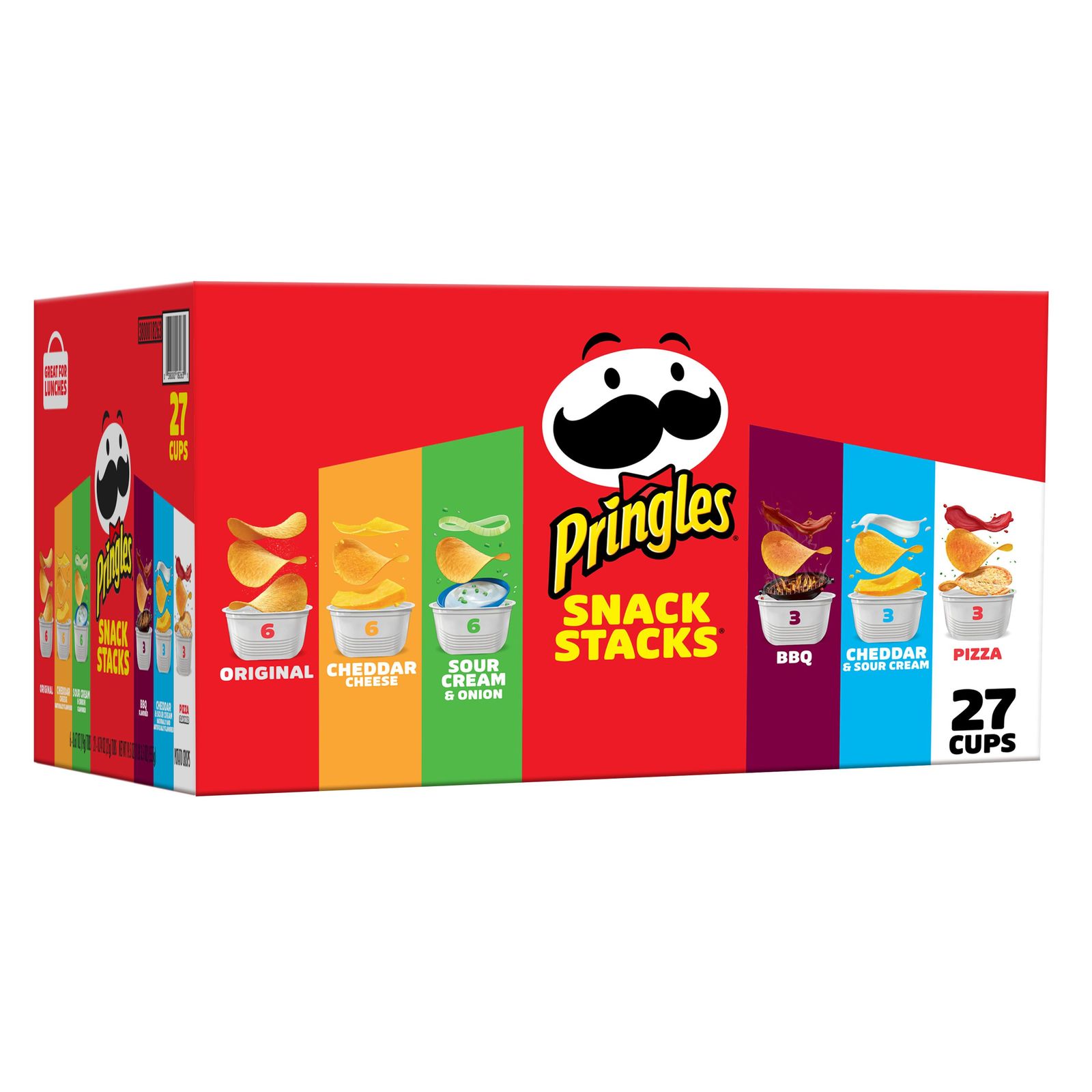 Pringles Snack Stacks Potato Crisps Chips Flavored Variety Pack - 19.5 oz. Box