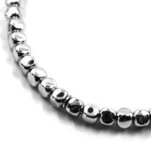 SOLID 18K WHITE GOLD ELASTIC BRACELET, CUBES DIAMETER 4 MM 0.16", MADE IN ITALY image 3