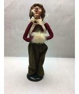 VINTAGE Byers CHOICE Carolers 1988 Green Base WOMAN in BROWN Coat WHITE ... - $54.85