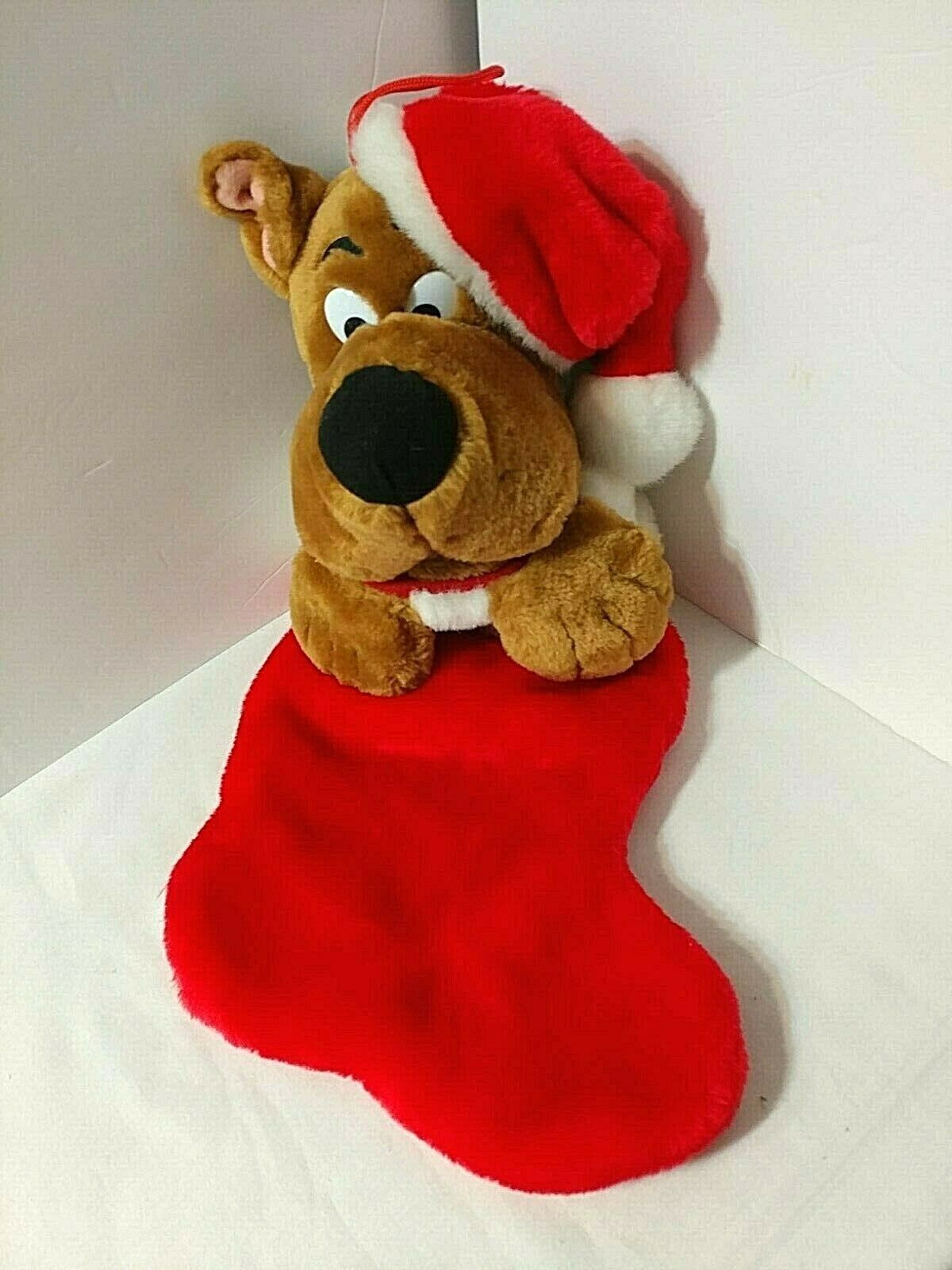 Christmas SCOOBY DOO Stocking Santa Hat Musical Hanna Barbera Gemmy ...