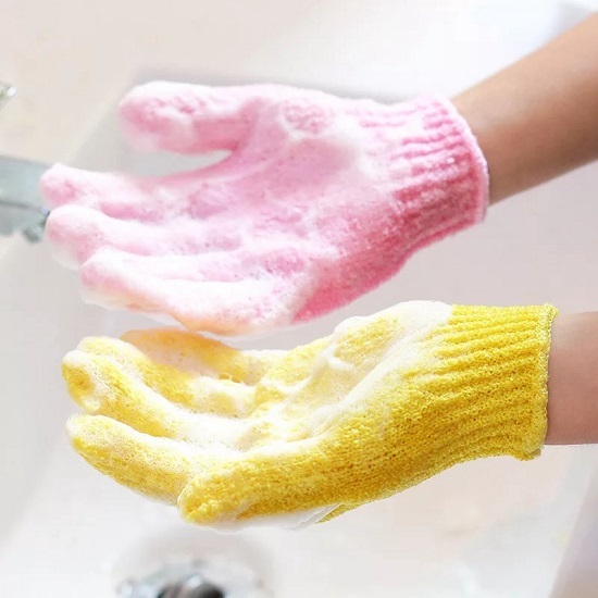 60 Pack - Hot New Exfoliating Spa Bath Body Scrub Gloves