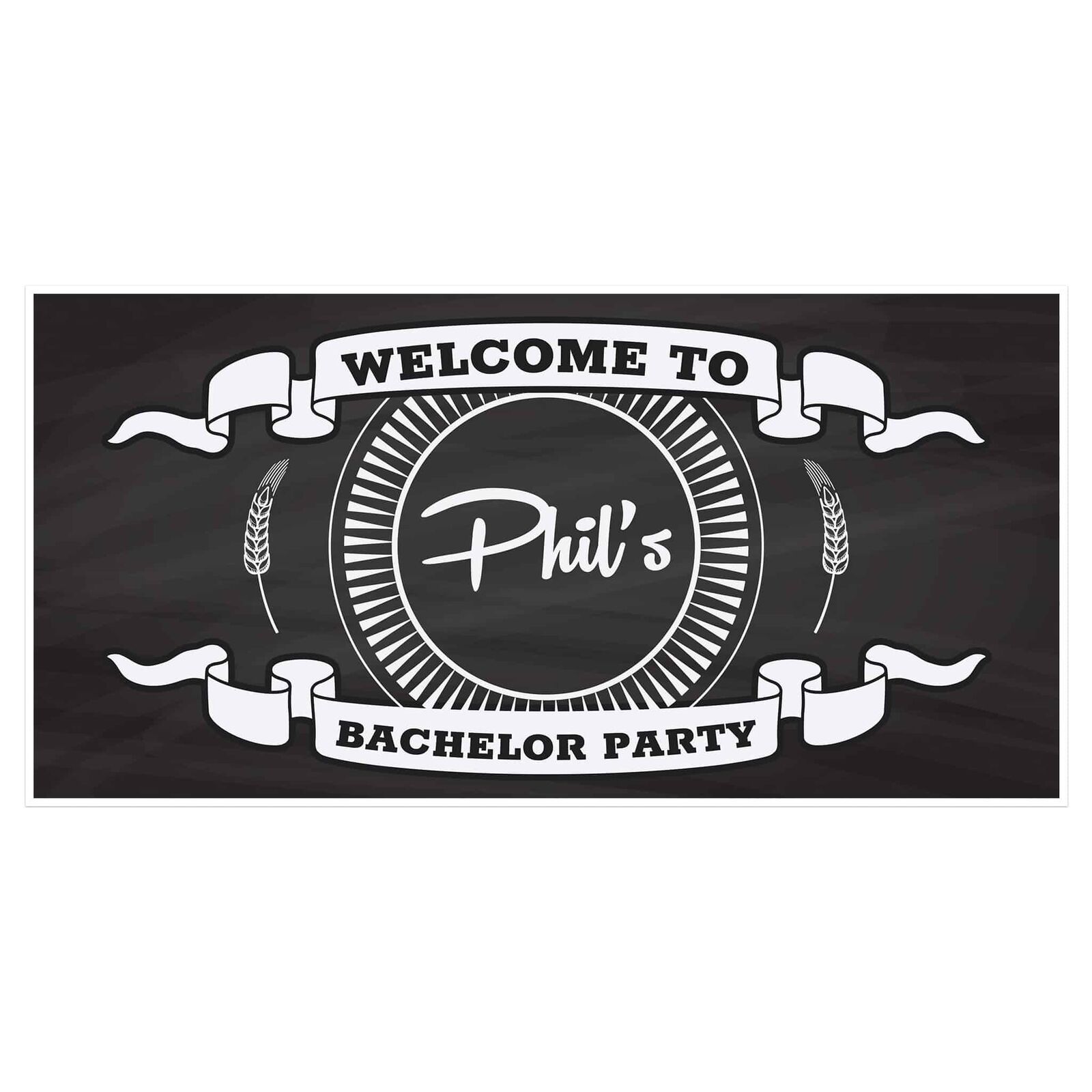 to Bachelor Ribbon Party Banner Backdrop Decoration Party