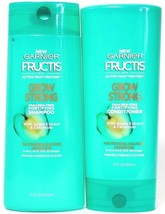 2 Garnier Fructis Grow Strong Shampoo And Conditioner Set Apple & Ceramide 22 oz