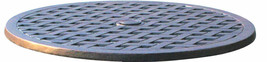 Bar height patio table Nassau 48" round cast aluminum outdoor furniture. image 2