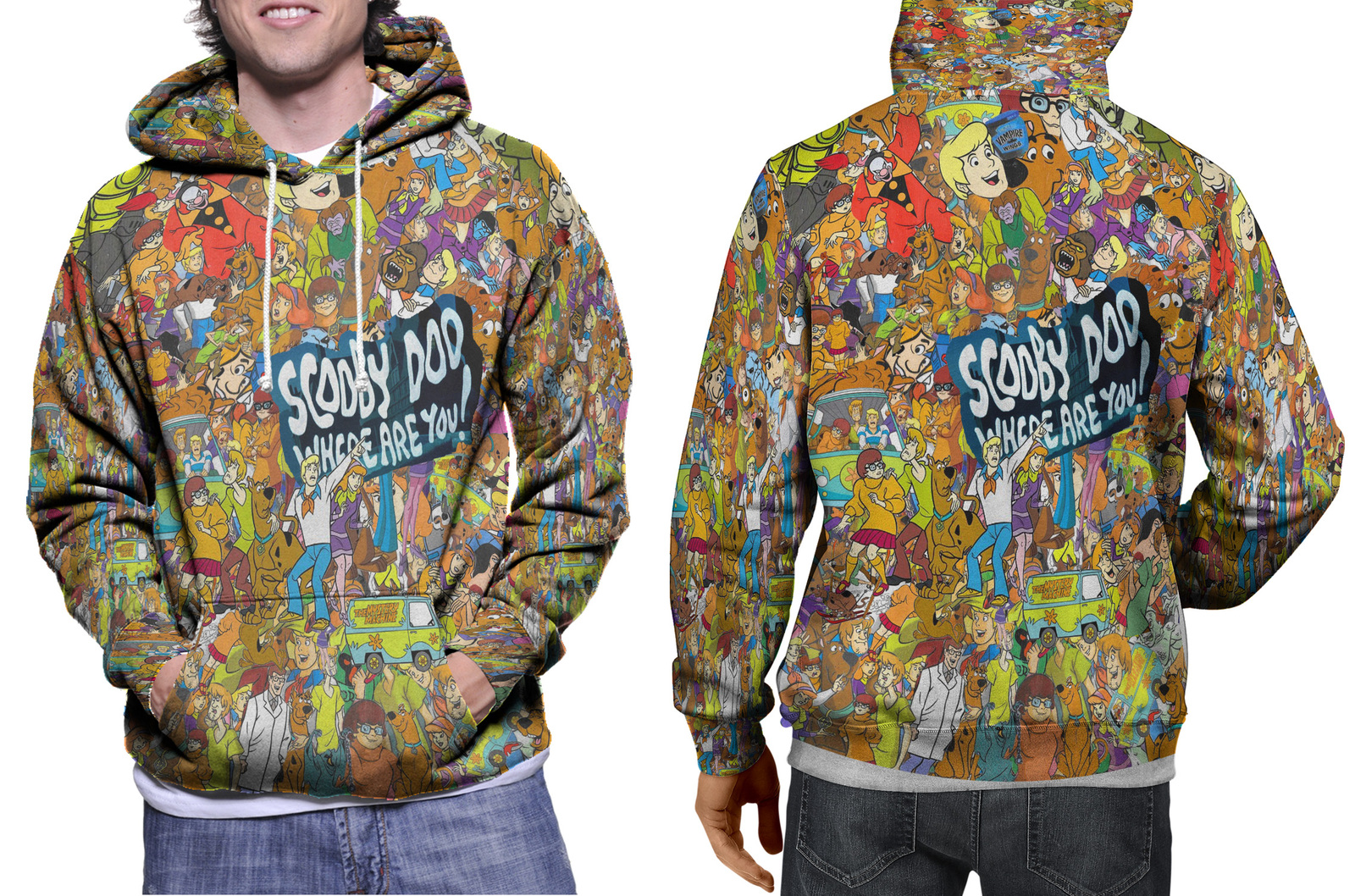 scooby doo collage Hoodie Men - Hoodies & Sweatshirts