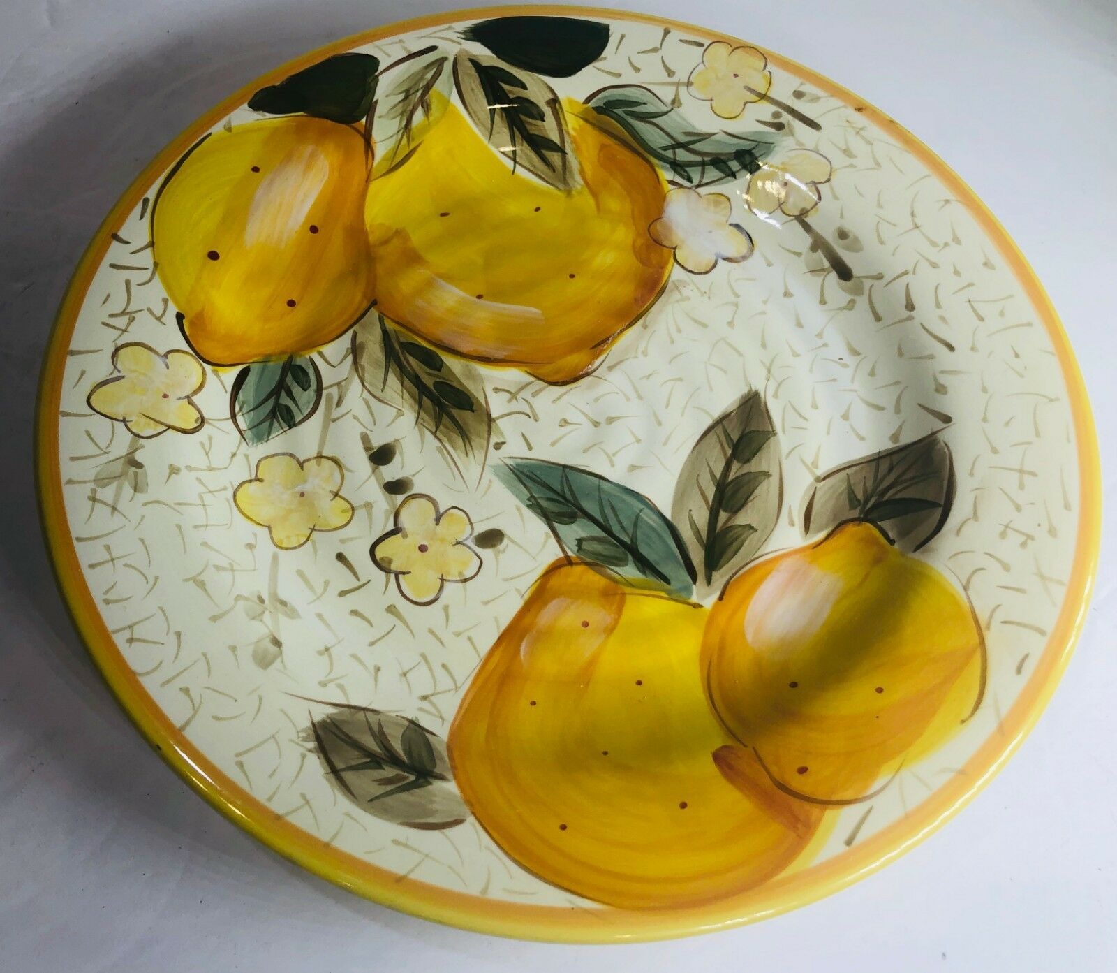 Gibson Designs " LEMON COURTYARD" Dinnerware Hand Painted Collection