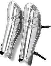 Medieval Type D 18 Gauge Steel Full Greaves Front and Back Leg Armor SCA LARP