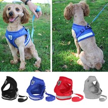 Dog Harness and Leash Set Adjustable Mesh Vest for Dog Cat Soft Mesh Chest Strap - $11.15