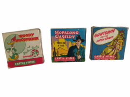 3 Vintage 8mm Films - Guntown , Hopalong Cassidy , Woody Woodpecker - £21.72 GBP