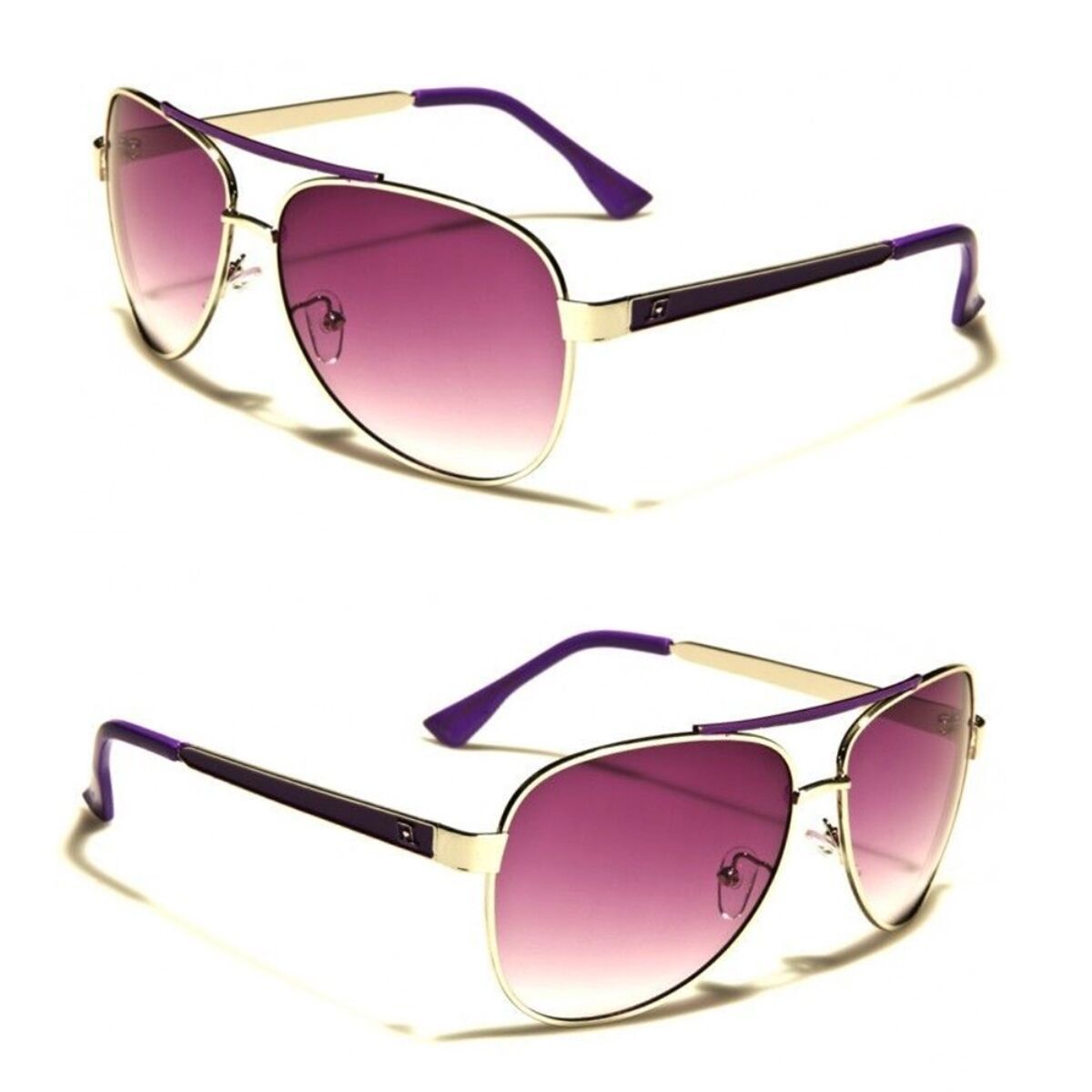 Retro Men Women 80s Fashion Pilot Sunglasses Black Vintage Glasses Purple L Sunglasses 