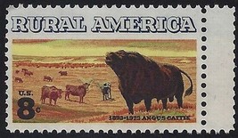 1504 - 8c Miscut Gutter Snipe Error / EFO "Rural America" Mint NH - $4.99