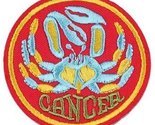 Cancer Color Embroidered Iron-On Patch Zodiac Sign - 3 inch