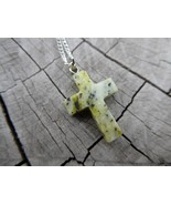 Empowering Crystals Yellow Jasper Cross Pendant Necklace Handcrafted Ind... - $3.33