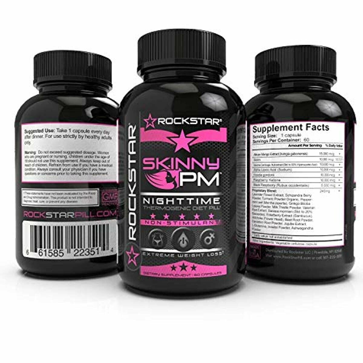 Skinny PM Weight Loss for Women, Diet Pills by Rockstar, 1 Thermogenic