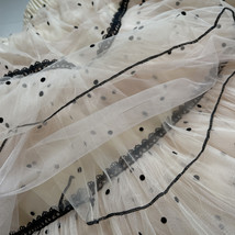 CREAM Polka Dot Layered Tulle Skirt Wedding Party Tulle Tutu Skirts Puffy Tutu image 7