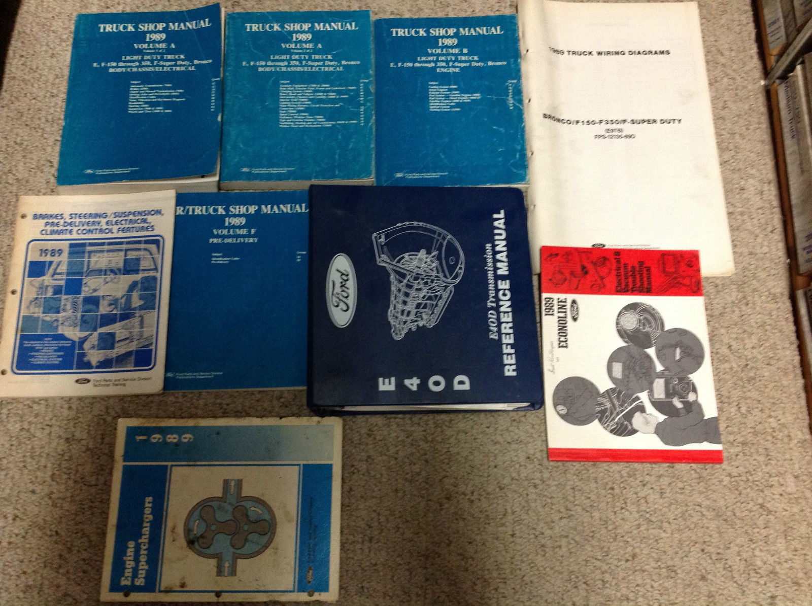 1989 Ford OEM F150 F250 F350 TRUCK BRONCO ECONOLINE Service Shop Repair Manual