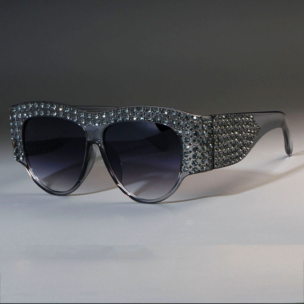 Square Sunglasses Women Oversized Rhinestone Frame Bling Diamond 45482 Ccspace Sunglasses
