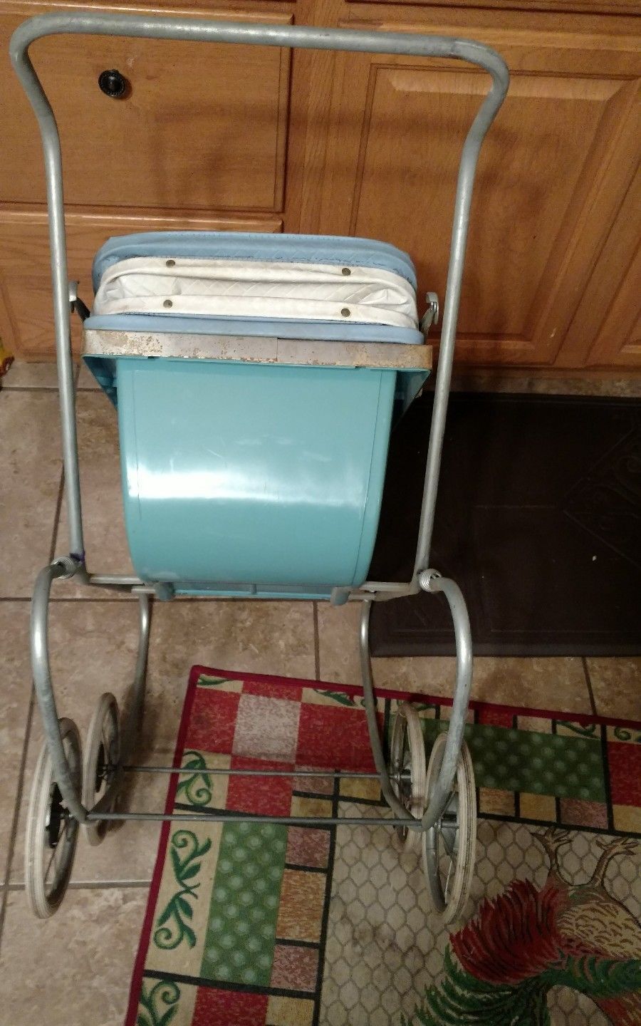 antique doll stroller metal